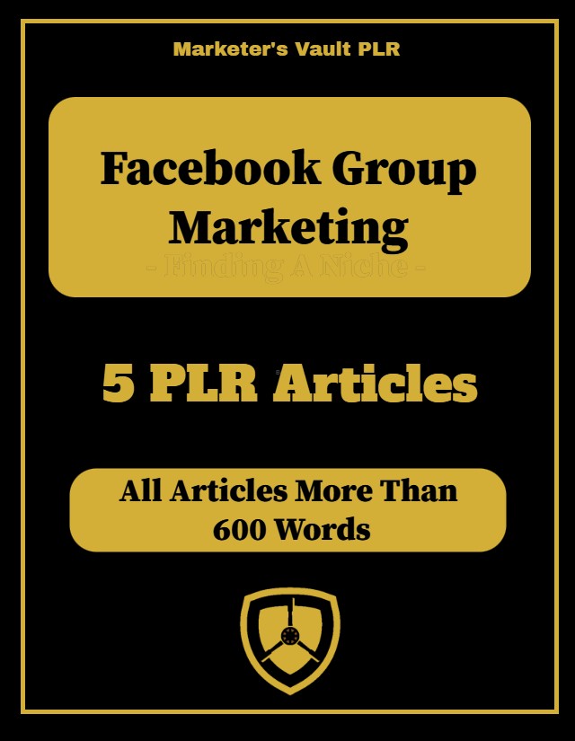 Facebook Group Marketing 5 PLR Articles